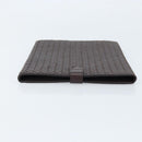 BOTTEGA VENETA INTRECCIATO iPad-hoes Leer Donkerbruin Auth 166887-5