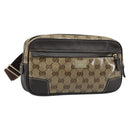 GUCCI GG Crystal Shoulder Bag Outlet Beige Gold 336672 Auth 166890A-1