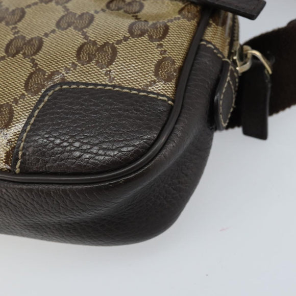 GUCCI GG Crystal Shoulder Bag Outlet Beige Gold 336672 Auth 166890A