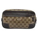 GUCCI GG Crystal Shoulder Bag Outlet Beige Gold 336672 Auth 166890A-13
