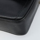 CHANEL Chain Shoulder Bag Caviar Skin Black Gold CC Auth 166896SAV-10