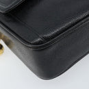 CHANEL Chain Shoulder Bag Caviar Skin Black Gold CC Auth 166896SAV-11
