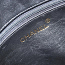 CHANEL Chain Shoulder Bag Caviar Skin Black Gold CC Auth 166896SAV-15