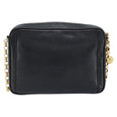 CHANEL Chain Shoulder Bag Caviar Skin Black Gold CC Auth 166896SAV-3