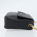 CHANEL Chain Shoulder Bag Caviar Skin Black Gold CC Auth 166896SAV-4