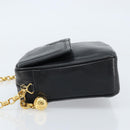 CHANEL Chain Shoulder Bag Caviar Skin Black Gold CC Auth 166896SAV-5
