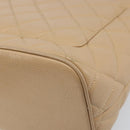 CHANEL Matelasse Reprint Tote Bag Caviar Skin Beige Gold CC Auth 166898SAV-12