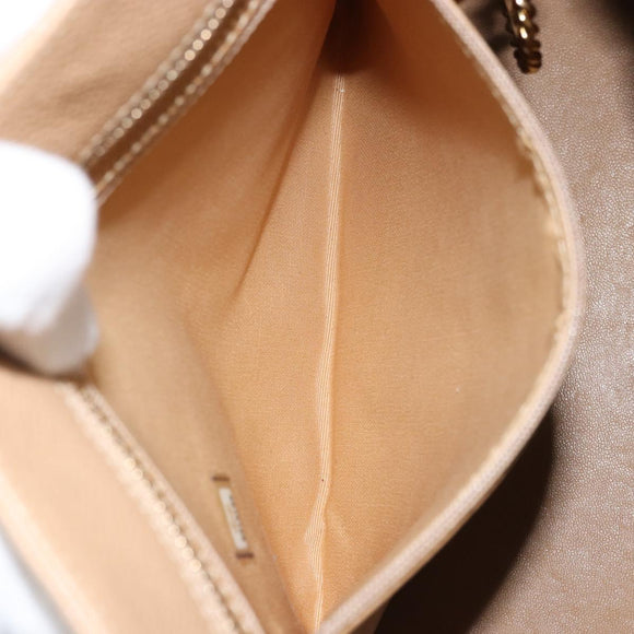CHANEL Matelasse Reprint Tote Bag Caviar Skin Beige Gold CC Auth 166898SAV