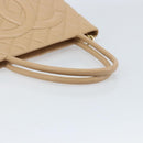 CHANEL Matelasse Reprint Tote Bag Caviar Skin Beige Gold CC Auth 166898SAV-7