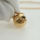 FENDI FENDI x FRGMT x POKÉMON Pokball Design Necklace metal Gold Auth 166902SM-13
