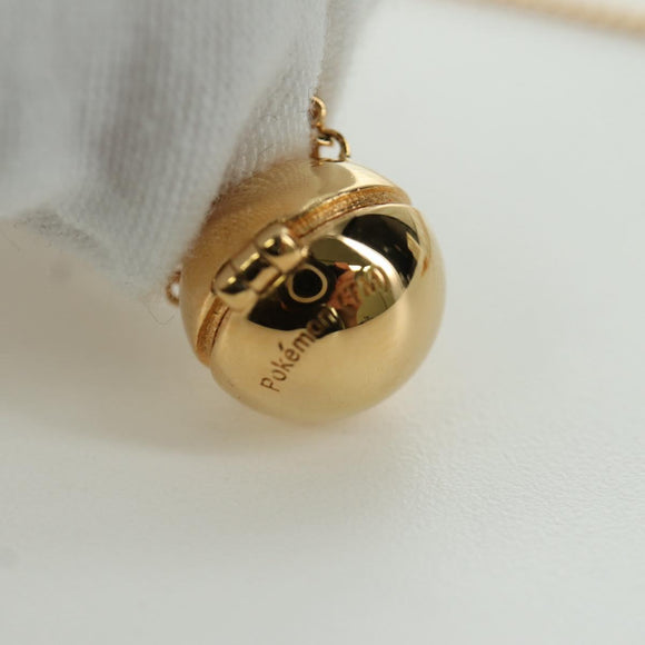 FENDI FENDI x FRGMT x POKÉMON Pokball Design Necklace metal Gold Auth 166902SM