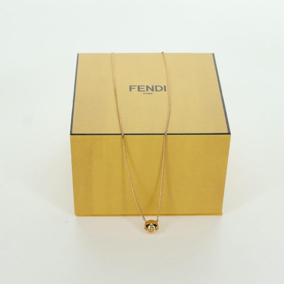 FENDI FENDI x FRGMT x POKÉMON Pokball Design Necklace metal Gold Auth 166902SM