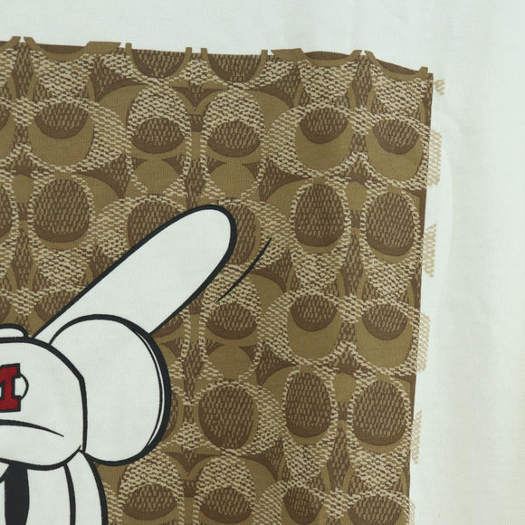 Coach COACH × Disney Mickey Short Sleeved T Shirt Cotton White Auth 166915M