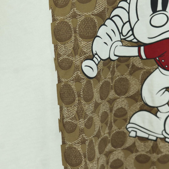 Coach COACH × Disney Mickey Short Sleeved T Shirt Cotton White Auth 166915M