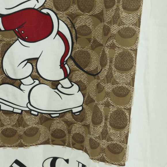 Coach COACH × Disney Mickey Short Sleeved T Shirt Cotton White Auth 166915M