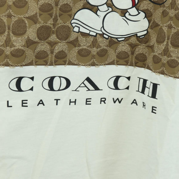Coach COACH × Disney Mickey Short Sleeved T Shirt Cotton White Auth 166915M