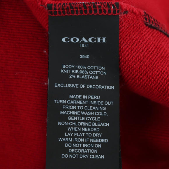 Coach COACH x Disney Mickey Mouse Hoodie Cotton Red Auth 166931M