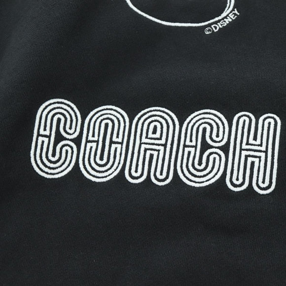 Coach COACH x Disney Mickey Mouse Hoodie Cotton Black Auth 166933M