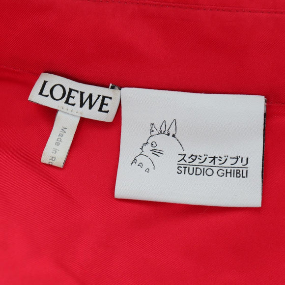 LOEWE × Studio Ghibli Polo Shirt Howl's Moving Castle Silk Red Auth 166935SM