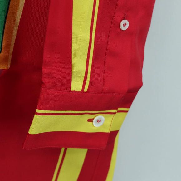 LOEWE × Studio Ghibli Polo Shirt Howl's Moving Castle Silk Red Auth 166935SM