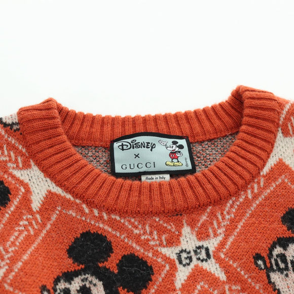 GUCCI GUCCI x Disney Knit Sweater Wool Orange Auth 166938SM