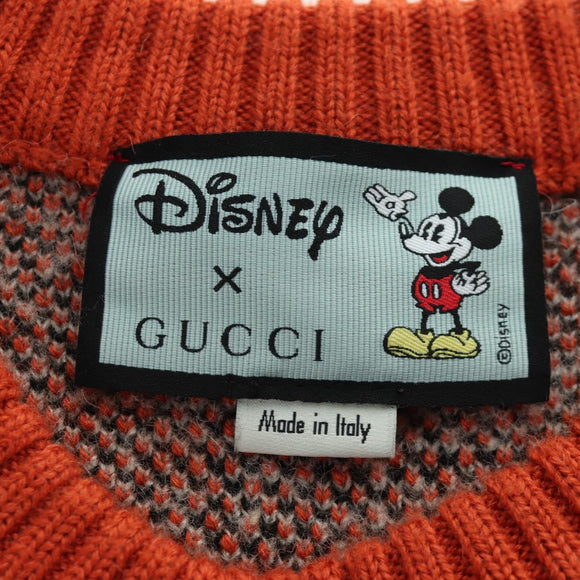 GUCCI GUCCI x Disney Knit Sweater Wool Orange Auth 166938SM