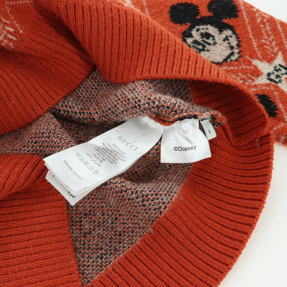 GUCCI GUCCI x Disney Knit Sweater Wool Orange Auth 166938SM