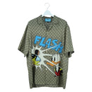 GUCCI GUCCI x Disney GG Donald Shirt Silk Beige Auth 166940SM-1