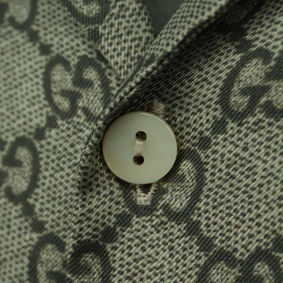 GUCCI GUCCI x Disney GG Donald Shirt Silk Beige Auth 166940SM