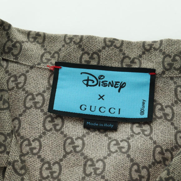 GUCCI GUCCI x Disney GG Donald Shirt Silk Beige Auth 166940SM