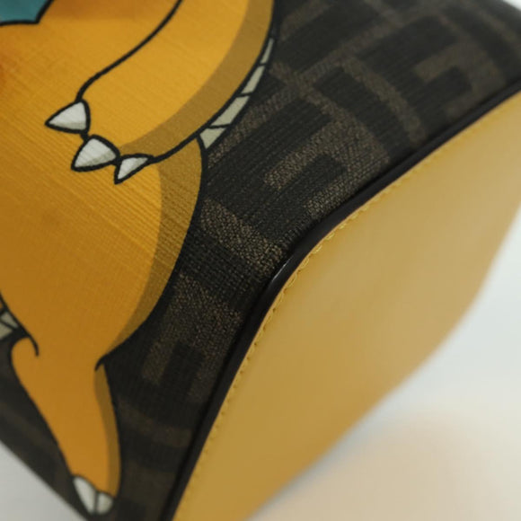 FENDI x FRGMT x POKÉMON Zucca Canvas Dragonfly Bag 2way Brown Auth 166947SM