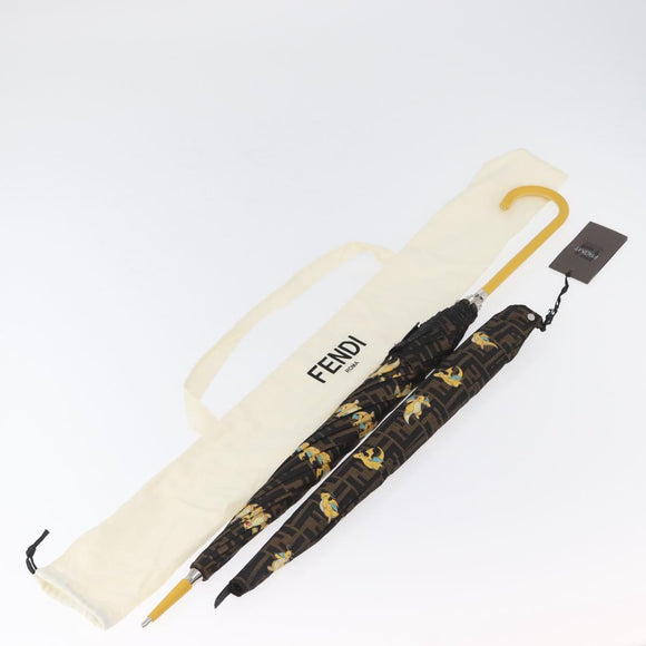 FENDI x FRGMT x POKÉMON Zucca Canvas Dragonfly Umbrella Black Auth 166950SM