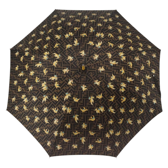 FENDI x FRGMT x POKÉMON Zucca Canvas Dragonfly Umbrella Black Auth 166950SM