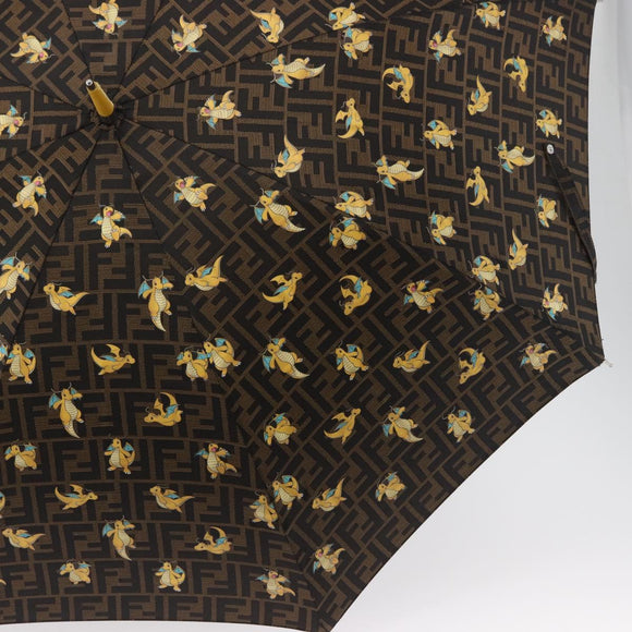 FENDI x FRGMT x POKÉMON Zucca Canvas Dragonfly Umbrella Black Auth 166950SM