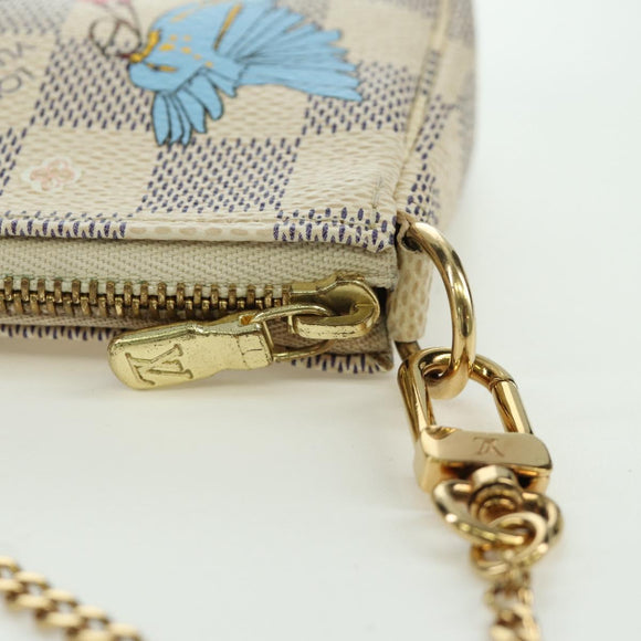 LOUIS VUITTON Damier Azur 2018 Mini Pochette Accessoires Pouch LV Auth 166952SAM