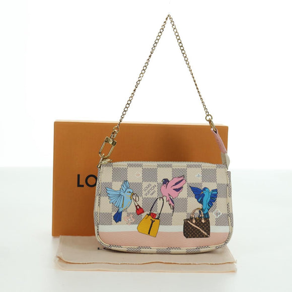 LOUIS VUITTON Damier Azur 2018 Mini Pochette Accessoires Pouch LV Auth 166952SAM