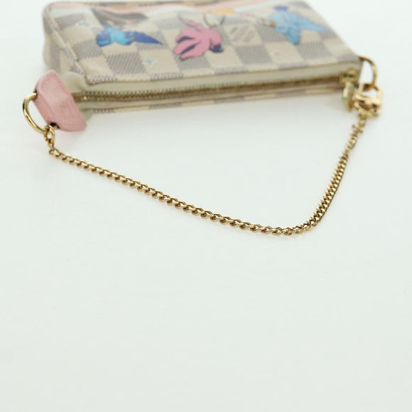 LOUIS VUITTON Damier Azur 2018 Mini Pochette Accessoires Pouch LV Auth 166952SAM