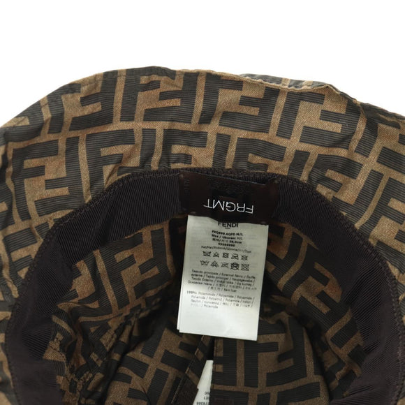 FENDI Zucca Canvas Bucket FENDI x FRGMT x POKÉMON Hat Black Brown Auth 166953SM