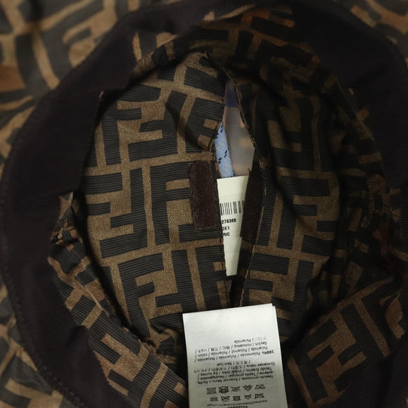 FENDI Zucca Canvas Bucket FENDI x FRGMT x POKÉMON Hat Black Brown Auth 166953SM