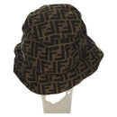 FENDI Zucca Canvas Bucket FENDI x FRGMT x POKÉMON Hat Black Brown Auth 166953SM-2