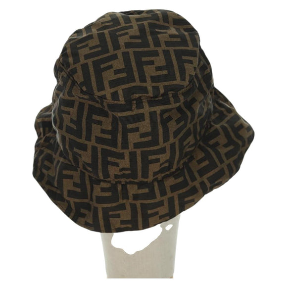 FENDI Zucca Canvas Bucket FENDI x FRGMT x POKÉMON Hat Black Brown Auth 166953SM