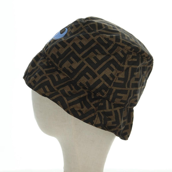 FENDI Zucca Canvas Bucket FENDI x FRGMT x POKÉMON Hat Black Brown Auth 166953SM