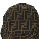 FENDI Zucca Canvas Bucket FENDI x FRGMT x POKÉMON Hat Black Brown Auth 166953SM-6