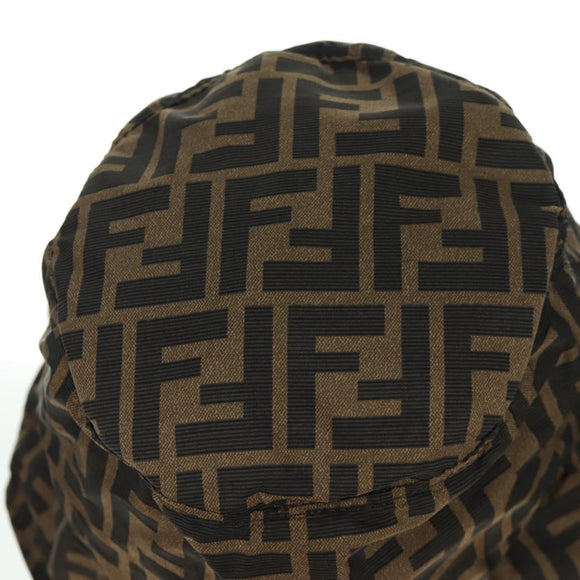 FENDI Zucca Canvas Bucket FENDI x FRGMT x POKÉMON Hat Black Brown Auth 166953SM