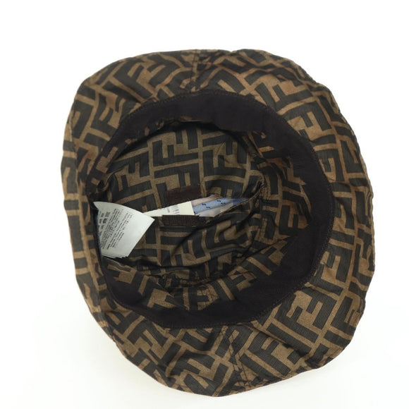 FENDI Zucca Canvas Bucket FENDI x FRGMT x POKÉMON Hat Black Brown Auth 166953SM