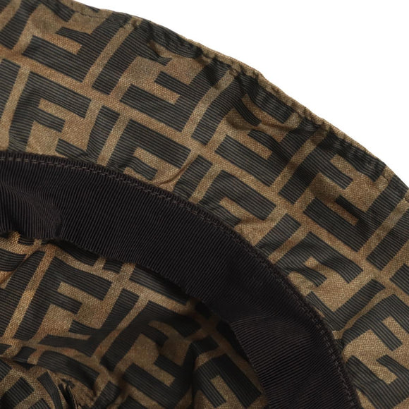FENDI Zucca Canvas Bucket FENDI x FRGMT x POKÉMON Hat Black Brown Auth 166953SM