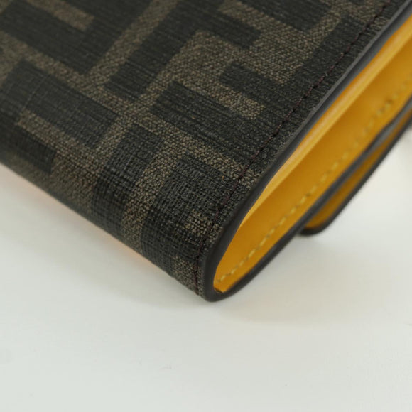 FENDI xFRGMTxPOKÉMON Zucca Canvas Chain Wallet Dragon Bag Black Auth 166959SM