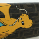 FENDI xFRGMTxPOKÉMON Zucca Canvas Chain Wallet Dragon Bag Black Auth 166959SM-19