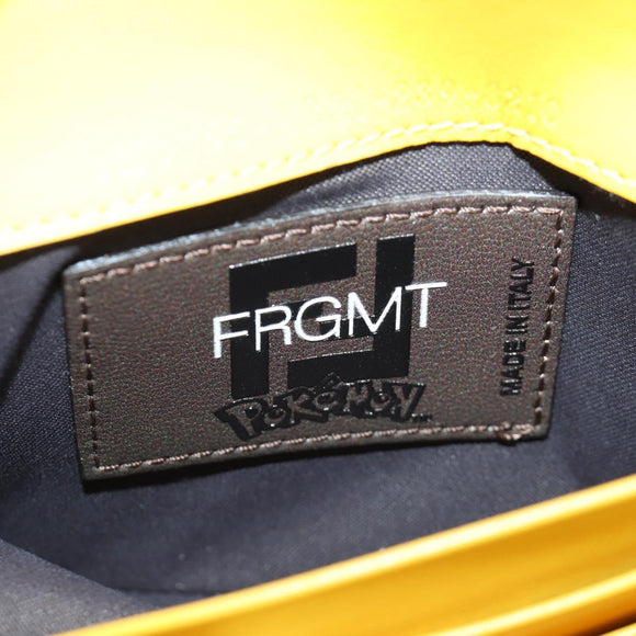 FENDI xFRGMTxPOKÉMON Zucca Canvas Chain Wallet Dragon Bag Black Auth 166959SM