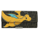 FENDI xFRGMTxPOKÉMON Zucca Canvas Chain Wallet Dragon Bag Black Auth 166959SM-13